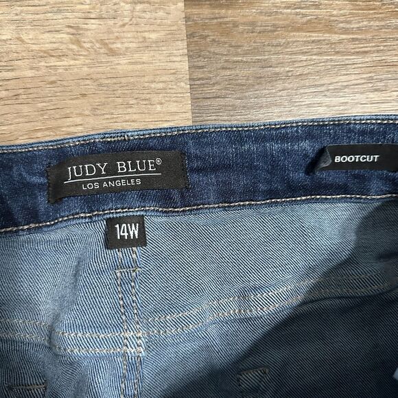 Judy Blue Womens 14W Bootcut Jeans Dark Wash High Rise Waist - Picture 3 of 4